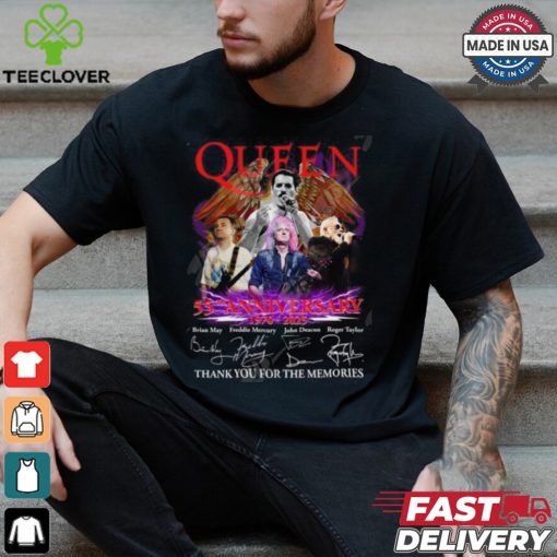 Queen 55th Anniversary 1970 – 2025 Thank You For The Memories T Shirt