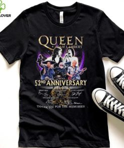 Queen + Adam Lambert 52nd Anniversary 1970 2022 Thank You For The Memories Signatures Shirt
