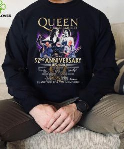 Queen + Adam Lambert 52nd Anniversary 1970 2022 Thank You For The Memories Signatures Shirt