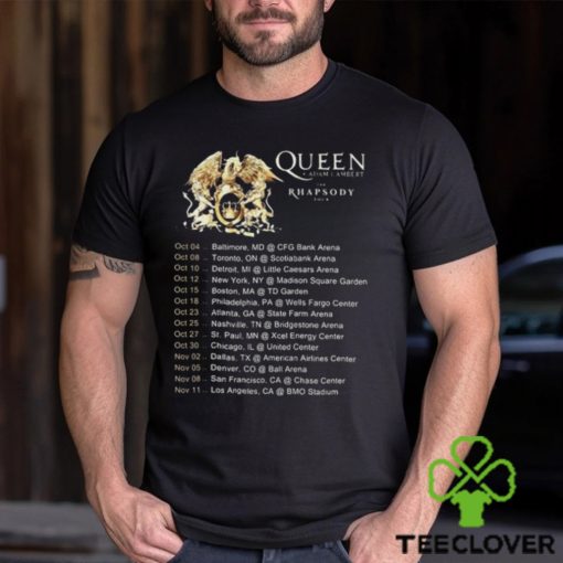 Queen Adam Lambert The Rhapsody Tour 2023 T Shirt Rock Band Unisex shirt