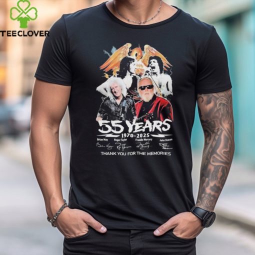 Queen Band 55 Years Of 1970 2025 Thank You For The Memories Signatures Shirt