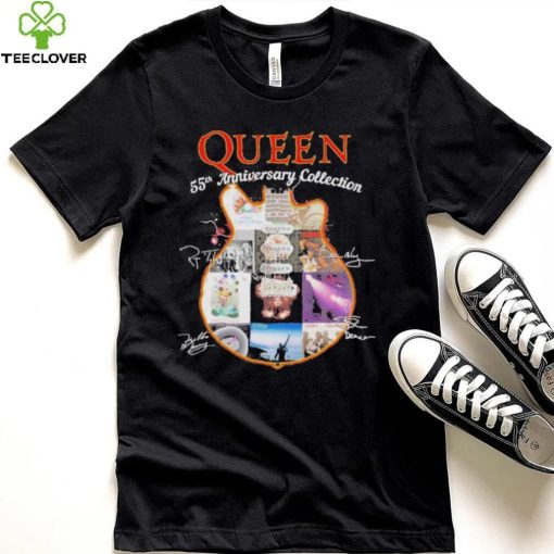 Queen band 55th anniversary collection guitar signatures shirt