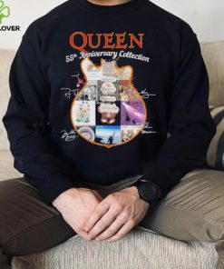 Queen band 55th anniversary collection guitar signatures shirt