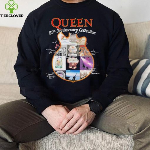 Queen band 55th anniversary collection guitar signatures shirt