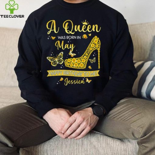 Queen was Born in May Funny Sunflower Birthday Gifts T Shirt