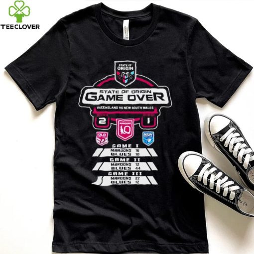 Queensland Maroons Vs New South Wales State Of Origin Game Over Score Shirt
