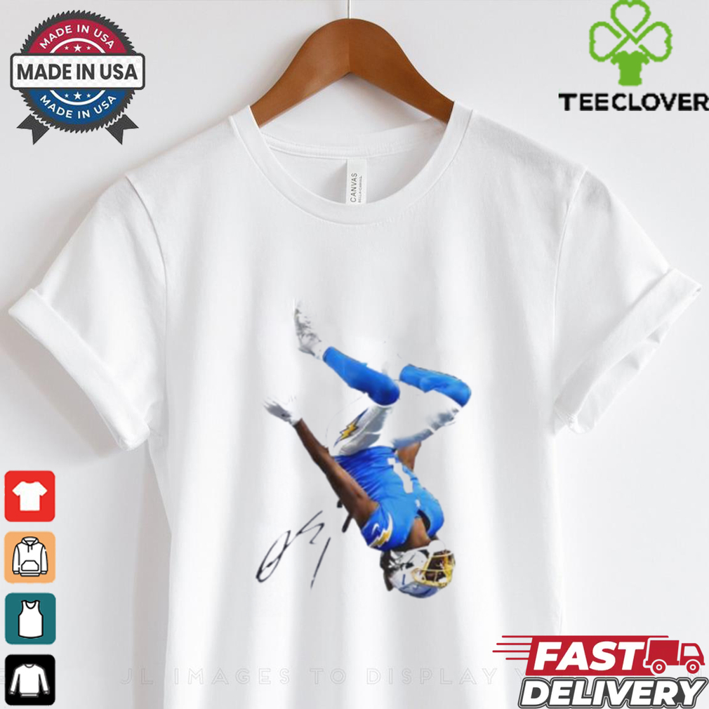 Quentin Johnston Los Angeles shirt Chargers Backflip Signature for men Quentin Johnston Los Angeles shirt Chargers Backflip Signature for men