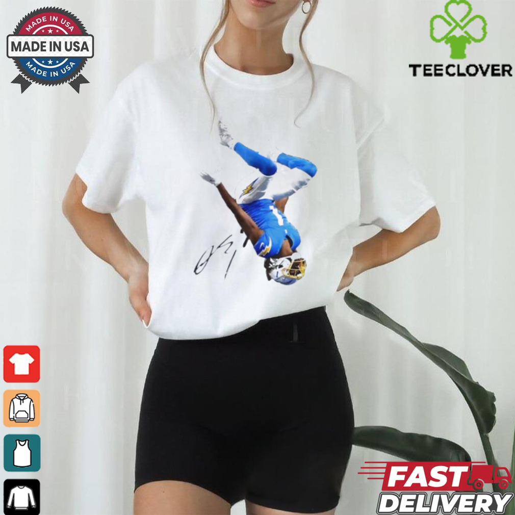 Quentin Johnston Los Angeles shirt Chargers Backflip Signature for men Quentin Johnston Los Angeles shirt Chargers Backflip Signature for men