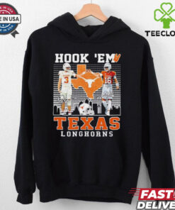 Quinn Ewers and Arch Manning Hook ’em Texas Longhorns signatures shirt