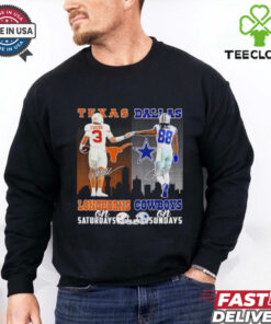 Quinn Ewers and CeeDee Lamb Texas Longhorns Saturdays Dallas Cowboys Sundays  2D T shirt