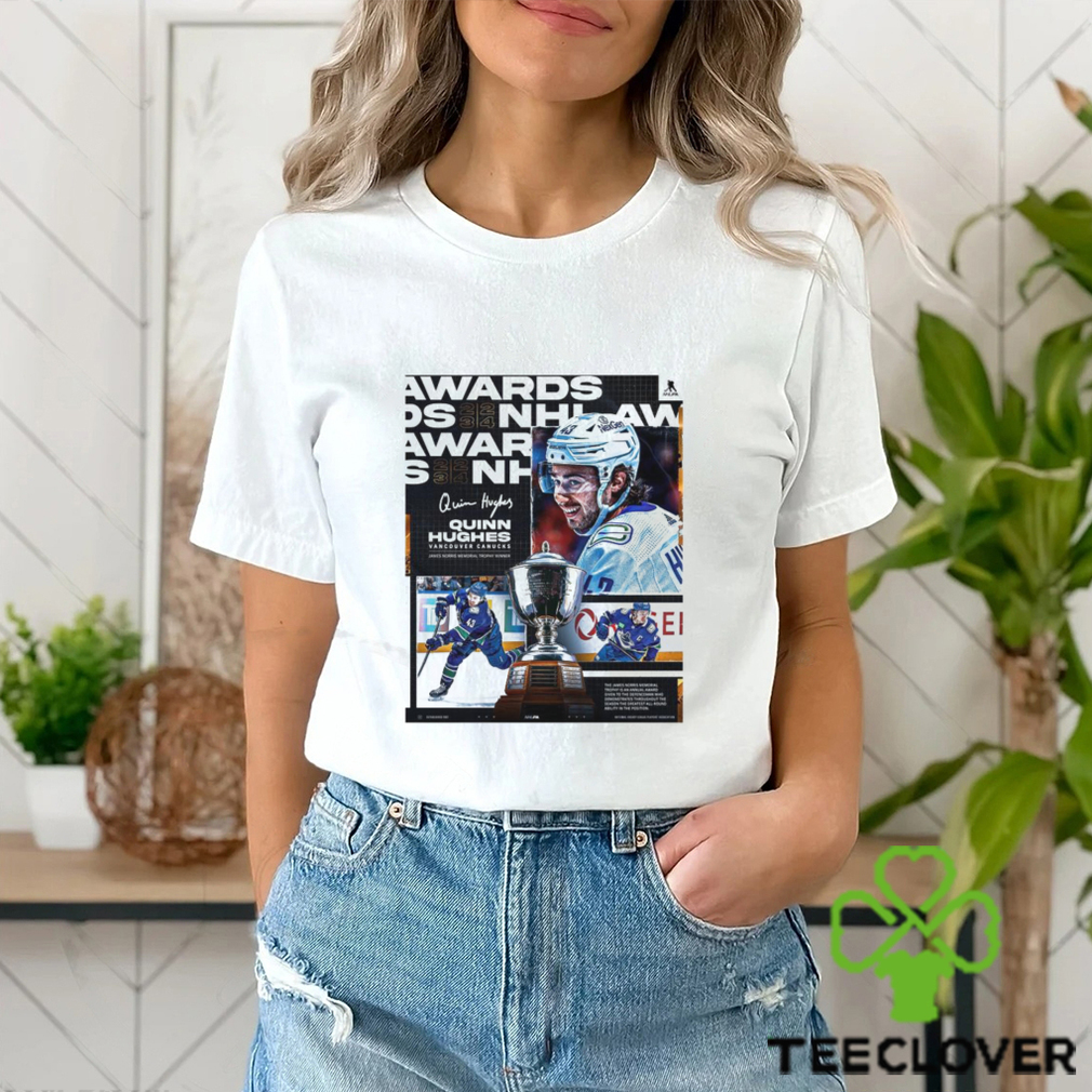Quinn Hughes NHL Awards James Norris Memorial Trophy 2024 Shirt Quinn Hughes NHL Awards James Norris Memorial Trophy 2024 Shirt