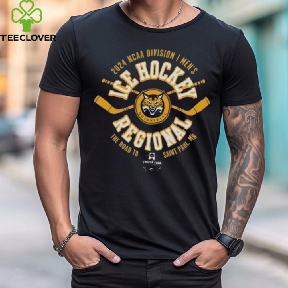 Quinnipiac Bobcats 2024 NCAA Division I Men's Ice Hockey Regional T Shirt Quinnipiac Bobcats 2024 NCAA Division I Men's Ice Hockey Regional T Shirt
