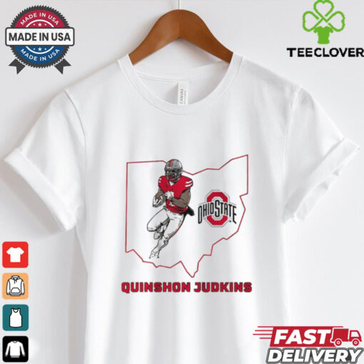 Quinshon Judkins Ohio State Buckeyes Football State map shirt