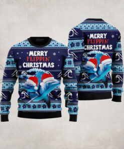 Dolphin Flippin’ Ugly Christmas Sweater