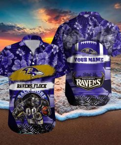 Baltimore Ravens NFL Hawaiian hoodie, sweater, longsleeve, shirt v-neck, t-shirt Custom Name Summer Gift