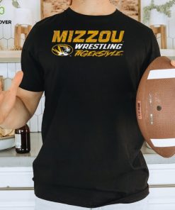 Mizzou Tigers Oval Tiger Head Youth Tiger Style Wrestling Black T Shirt