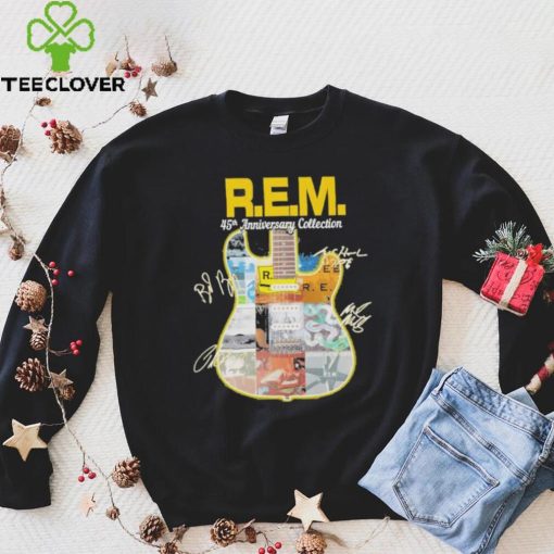 R.E.M band 45th anniversary collection guitar signatures shirt