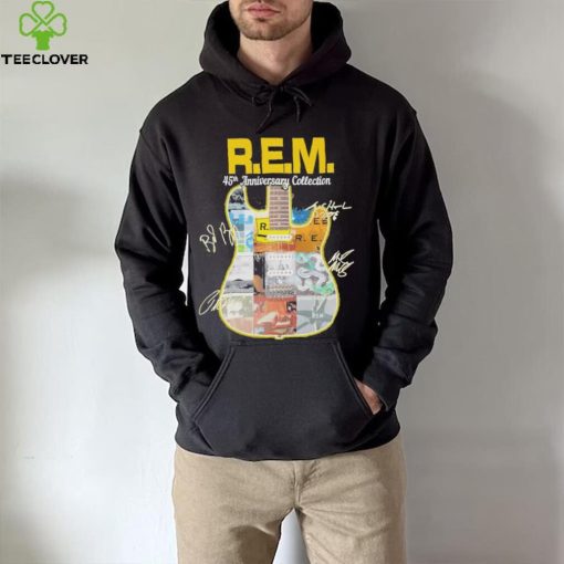 R.E.M band 45th anniversary collection guitar signatures shirt