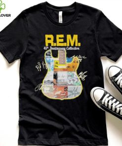 R.E.M band 45th anniversary collection guitar signatures shirt