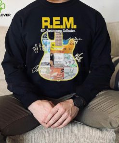 R.E.M band 45th anniversary collection guitar signatures shirt