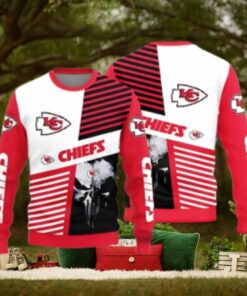 Kansas City Chiefs Skull Pattern Ugly Christmas Sweater