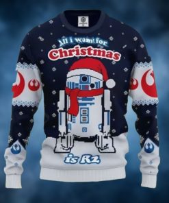 R2 All I Want For Christmas Star Wars Ugly Christmas Sweater Xmas