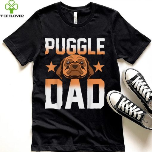 Mens Daddy Puggle Dad Dog Owner Dog Lover Pet Animal Puggle T Shirt