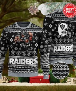 RAIDERS FOOTBALL ALL OVER PRINT UGLY CHRISTMAS SWEATER