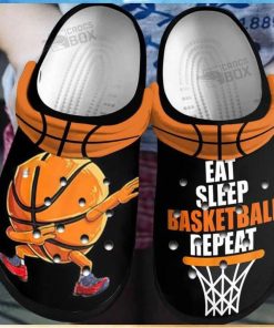 Funny Eat Sleep Basketball Repeat Crocs Shoes