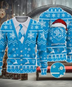 RC Massy Essonne Logo For Fans Santa Hat Ugly Christmas Sweater New Gift For Men And Women