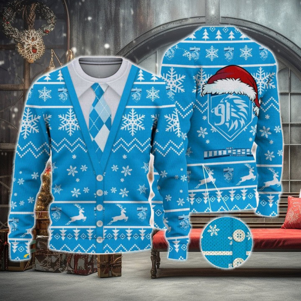 RC Massy Essonne Logo For Fans Santa Hat Ugly Christmas Sweater New Gift For Men And Women RC Massy Essonne Logo For Fans Santa Hat Ugly Christmas Sweater New Gift For Men And Women