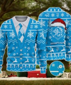 RC Massy Essonne Logo For Fans Santa Hat Ugly Christmas Sweater New Gift For Men And Women