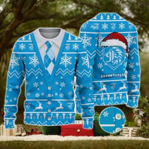 RC Massy Essonne Logo For Fans Santa Hat Ugly Christmas Sweater New Gift For Men And Women