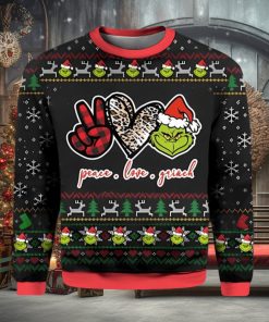 Peace Love Grinch Ugly Christmas Sweater Xmas 3D Printed Christmas Sweater Gift