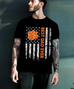 Best dad ever Clemson Tigers American flag shirt