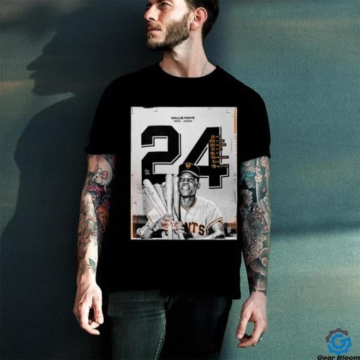 RIP Willie Mays 1931 2024 Thank You For Everything Shirt
