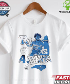 RJ Davis North Carolina Tar Heels Journey Blue shirt