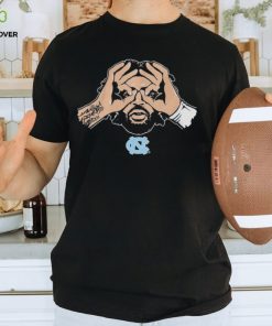 RJ Davis face North Carolina Tar Heels basketball graphic T shirt
