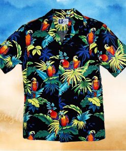 RJC 5X Big Mens Tropical Island Birds Hawaiian Shirt