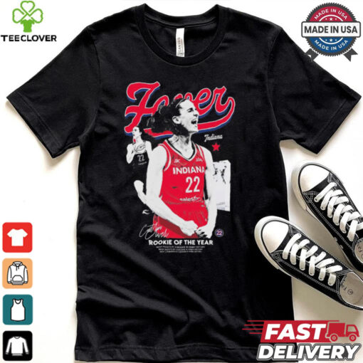 ROY WNBA 2024 Indiana Fever Caitlin Clark 22 Rookie of the Year Signature t shirt