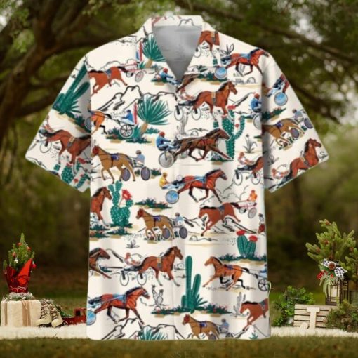 Desert Horse Harness Racing Hawaiian Shirt