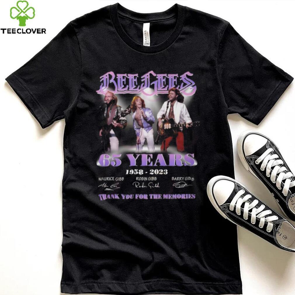 Bee Gees 65 Years 1958 – 2023 Thank You For The Memories T Shirt Bee Gees 65 Years 1958 – 2023 Thank You For The Memories T Shirt