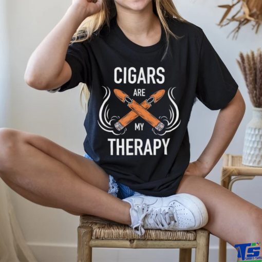 Cigars are my therapy logo hoodie, sweater, longsleeve, shirt v-neck, t-shirt