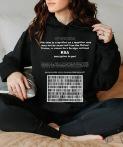 RSA Encryption in PERL Bitcoin Cypherpunk Adam Back Barcode T Shirt