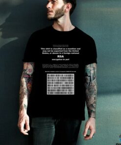 RSA Encryption in PERL Bitcoin Cypherpunk Adam Back Barcode T Shirt