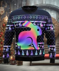Rabbit Hologram Ugly Christmas Sweater