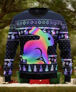 Rabbit Hologram Ugly Christmas Sweater