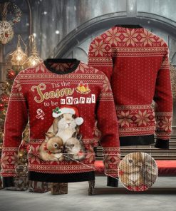 Rabbit Hoppy Christmas Unisex Ugly Christmas Sweater