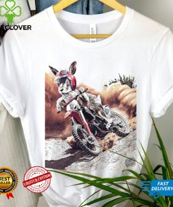 Rabbit riding motorcycle Cross Hare shirt