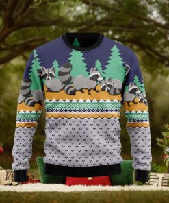 Raccoon Christmas All Over Printed 3D Ugly Christmas Sweater Christmas Gift For Men And Women